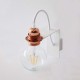 Modern White Wall Lamp with White Fabric Cable RM01
