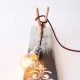 Tribal Vintage Wooden Wall Lamp with patterns by Decor Demon