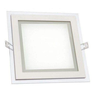 LED Recessed Spot Glass Fiale Eco Square White 18W 