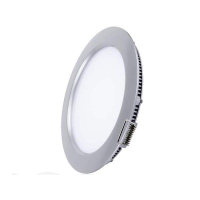 LED Recessed Round Panel Silver 24W