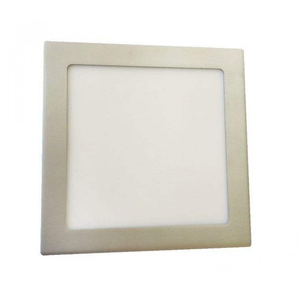 LED Recessed Square Panel Inox 24W