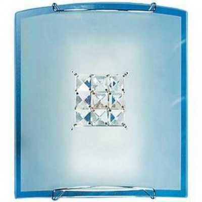 Wall Lamp with Crystal Glass 28x28