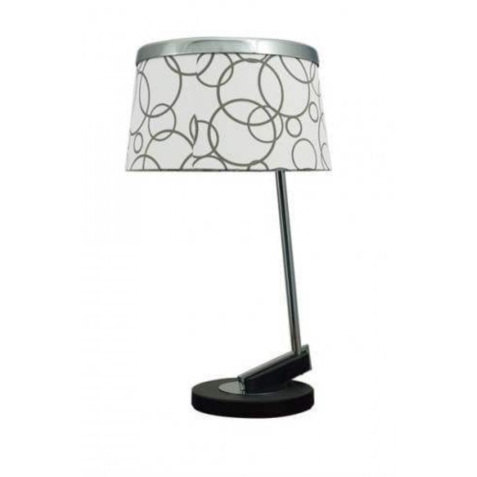 Impresja Table Lamp White INOX with lampshade