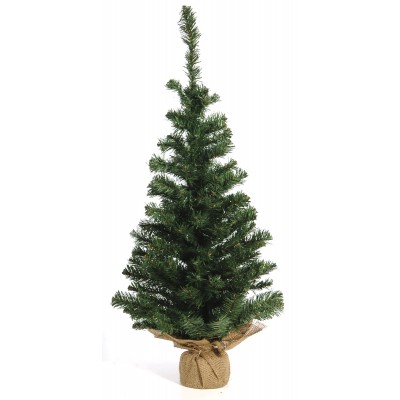 Χριστουγεννιάτικο Δέντρο Μικρό 90cm με Λινάτσα στη Βάση 