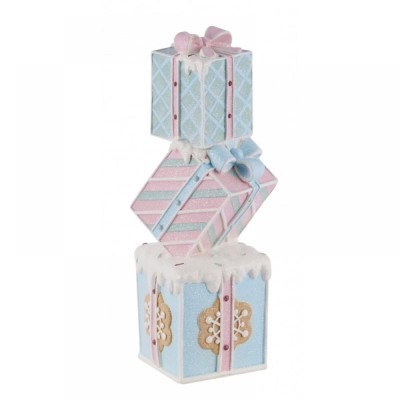 Christmas Decorative Candy Gifts Polyresin in Pastel Shades 15x14x36 cm