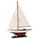 Wooden Traditional Decorative Boat 42cm White - Brown