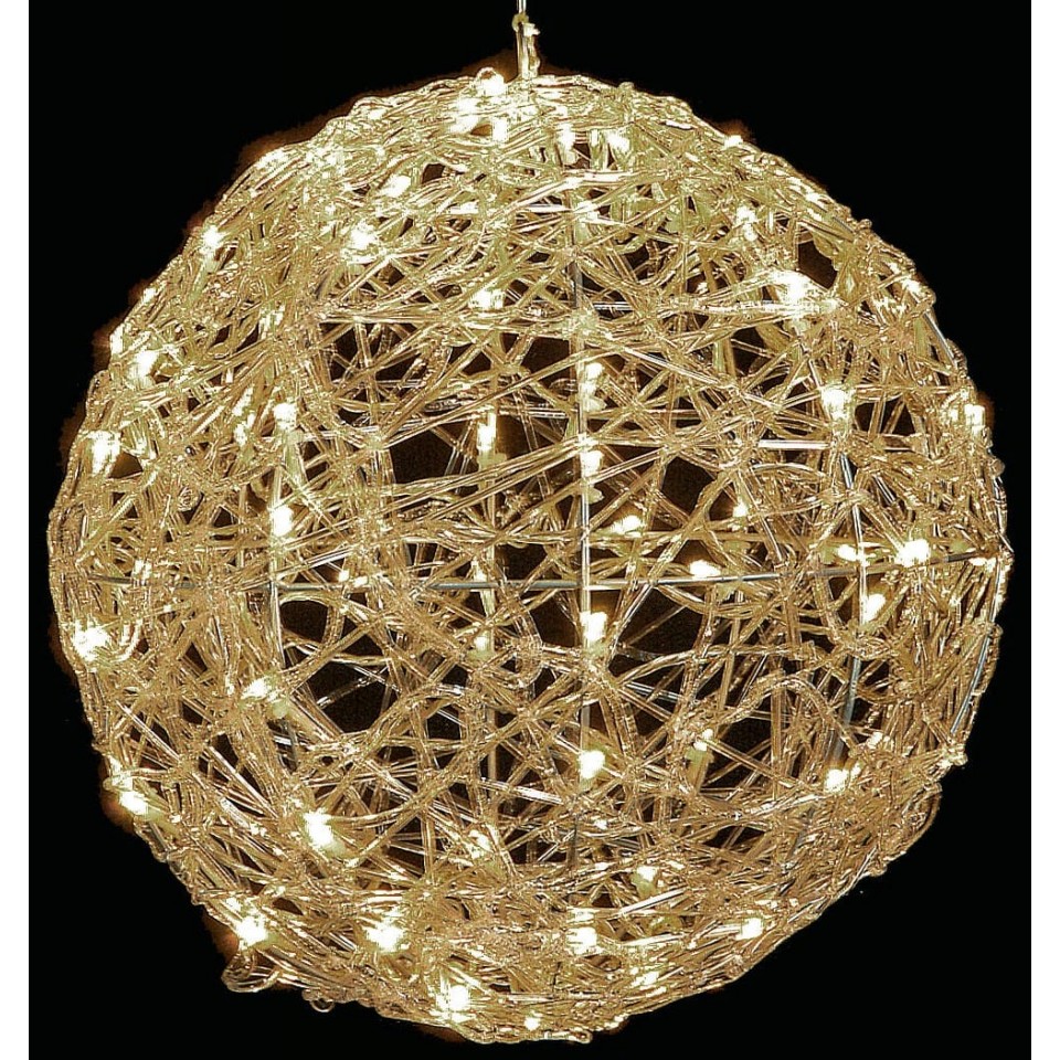 Led Illuminated Acrylic Ball 35cm with Warm Lighting and adapter IP44