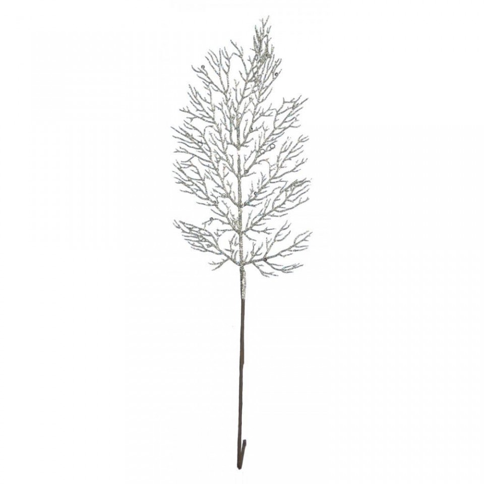 Christmas Fern Branch Ice White 57cm