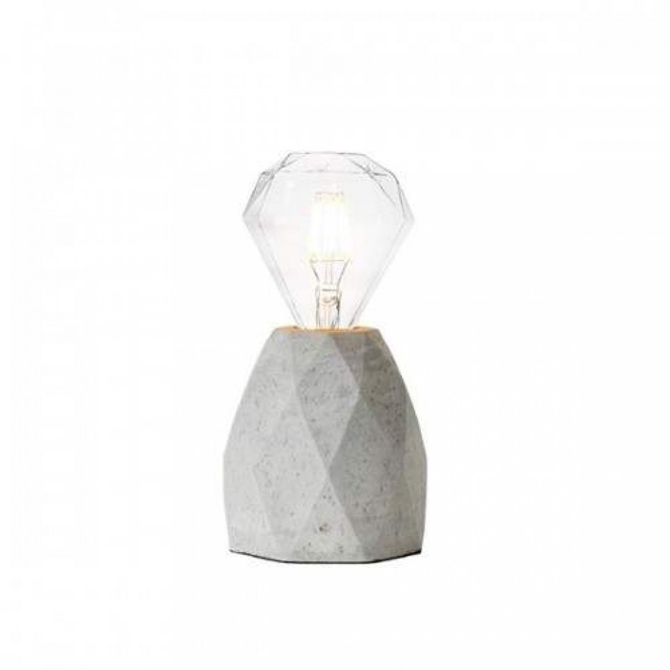 Cement Table Lamp Diamond
